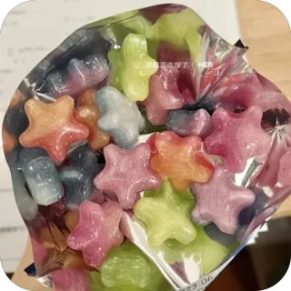 🫥 5c81b18a Caramelo de estrella, Caramelos, Dulces, Forma de estrella, Colorido telegram sticker