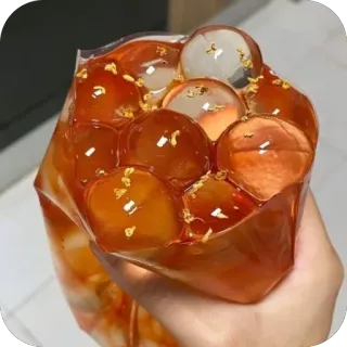 🫥 b8e43771 postre, comida, dulce, burbuja, naranja telegram sticker