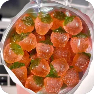 🫥 c084c45b caramelos, dulces, fresas, gomitas, comida telegram sticker