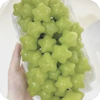 🫥 c49e3c57 uvas, estrella, fruta, comida, verde telegram sticker