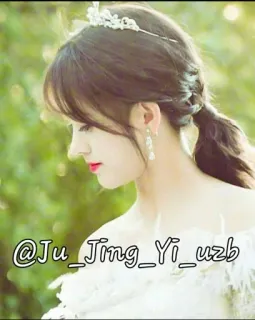 💋 450c387c @Ju_Jing_Yi_uzb mulher, retrato, moda, modelo, tiara whatsapp sticker