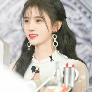 😀 92e1f752 mulher, brincos, beleza, retrato, asiática, atriz, cantora whatsapp sticker