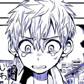 🫐 5a643170 Minamoto Kou Toilet-bound Hanako-kun Anime, Manga, Weinend, Verängstigt, Minamoto Kou, Toiletten-Hanako telegram sticker