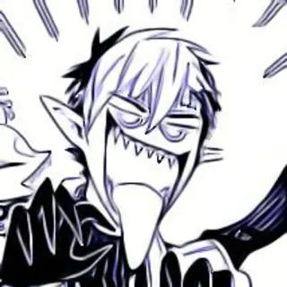 🫐 b25762f2 Cartoon, Anime, Elf, Monster, Scharfe Zähne, Skizze, Illustration telegram sticker