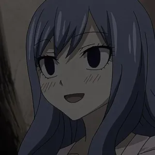 🌊 1de1dcc8 Juvia Lockser Fairy Tail 动漫, 卡通, 妖精的尾巴, 茱比亚·洛克丝, 角色 telegram sticker