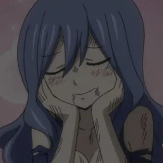 🌊 c09eadb8 Juvia Lockser Fairy Tail 动漫, 可爱, 茱比亚, 妖精的尾巴 telegram sticker