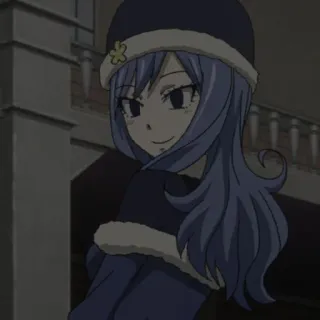 🌊 ee045e99 Juvia Lockser Fairy Tail 动漫, 妖精的尾巴, 茱比亚·洛克丝, 角色, 女性, 蓝头发 telegram sticker