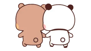 🍩 463bfff2 熊, 熊猫, 可爱, 情侣, 动物 telegram sticker
