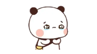 🍩 dd6b6e0c 熊猫, 哭, 难过, 可爱, 表情符号 telegram sticker