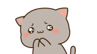 🍩 f34e1d1b 猫, 可爱, 卡哇伊, 动物, 贴纸 telegram sticker