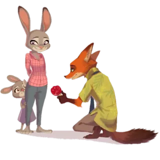 🤡 Judy and Nick 🦊🐰~by @RoTeY 🤡 telegram stickers