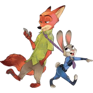 👉 b4f5a216 Nick Wilde Zootopia animated, cartoon, disney, zootopia, nick wilde, judy hopps telegram sticker
