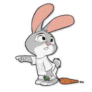 👈 64c66bcc Judy Hopps Zootopia 漫画, ウサギ, 動物, 映画, アニメ telegram sticker