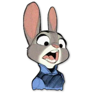 😮 f16bf11d Judy Hopps Zootopia カートゥーン, ディズニー, ズートピア, ウサギ, バニー, ジュディ・ホップス, アニメ, 動物 telegram sticker
