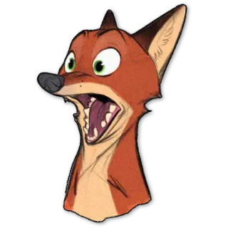 😮 ffd47261 Nick Wilde Zootopia キツネ, ディズニー, ズートピア, アニメ, キャラクター, 漫画, ニック・ワイルド telegram sticker