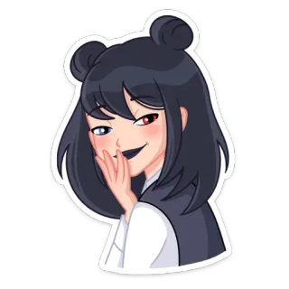 🫣 32f7db7f cartoon, anime, girl, portrait, sticker telegram sticker