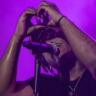 💜 60c8dbac Sänger, Musik, Auftritt, Konzert, Mikrofon telegram sticker