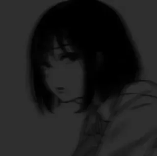 🖤 360b845d Anime, Manga, Ragazza, Bianco e nero, Triste, Emozionale, Oscuro telegram sticker