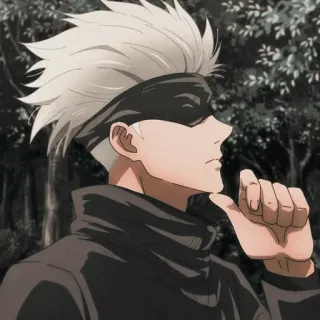 ⛓ 9d62fd52 Satoru Gojo Jujutsu Kaisen อนิเมะ, โกะโจ ซาโตรุ, มหาเวทย์ผนึกมาร, ตัวละคร, ผมขาว, ผ้าปิดตา telegram sticker