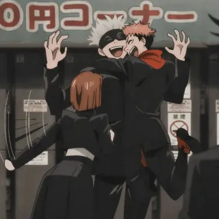 ⛓ f8033904 0円コーナー อนิเมะ, ตัวละคร, มิตรภาพ, กอดหมู่, ญี่ปุ่น, การ์ตูน, มีความสุข telegram sticker