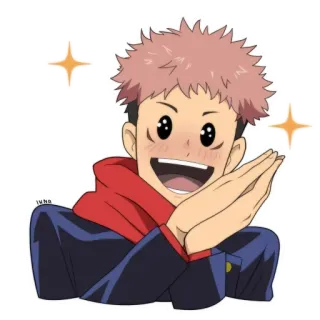 ✨ 7824011d Yuji Itadori Jujutsu Kaisen anime, manga, shonen, sorcery, friendship telegram sticker