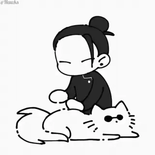 ☺️ d5592c99 Hoạt hình, Mèo, Người, Thú cưng, Chibi telegram sticker