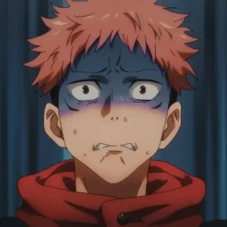 😰 6b55ed77 animé, choqué, transpiration, inquiet, personnage, expression telegram sticker