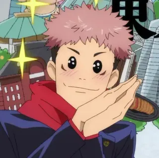 🤩 7f90becd Yuji Itadori Jujutsu Kaisen Anime, Manga, Jujutsu Kaisen, Yuji Itadori, Personnage, Sticker telegram sticker