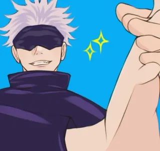 🤝 00e35411 Satoru Gojo Jujutsu Kaisen 动漫, 漫画, 五条, 悟, 咒术回战, 回战 telegram sticker