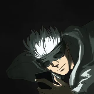 😢 29da931f Satoru Gojo Jujutsu Kaisen 动漫, 悲伤, 五条, 悟, 漫画, 手机 telegram sticker