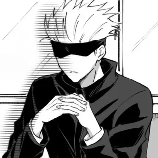 😐 6fa61d65 Gojo Satoru Jujutsu Kaisen 动漫, 漫画, 眼罩, 巫师 telegram sticker