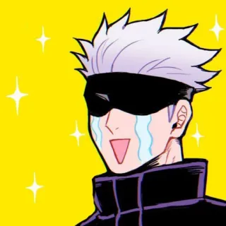 🥲 8e3e3b88 Gojo Satoru Jujutsu Kaisen 动漫, 五条, 悟, 咒术回战, 眼泪 telegram sticker