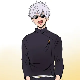 😄 b4a2f02b Gojo Satoru Jujutsu Kaisen 动漫, 角色, 五条, 悟, 太阳镜 telegram sticker