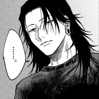 😐 64441c86 ...... 만화, 애니메이션, 흑백, 인물 사진, 남자 telegram sticker