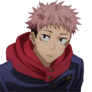 😕 0af40427 Yuji Itadori Jujutsu Kaisen Anime, Mangá, Desenho animado, Ilustração, Retrato, Fanart, Yuji Itadori, Jujutsu Kaisen telegram sticker