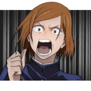 😡 3dc4a6a2 Nobara Kugisaki Jujutsu Kaisen Anime, Personagem, Bravo, Jujutsu Kaisen, Nobara Kugisaki, Shonen telegram sticker