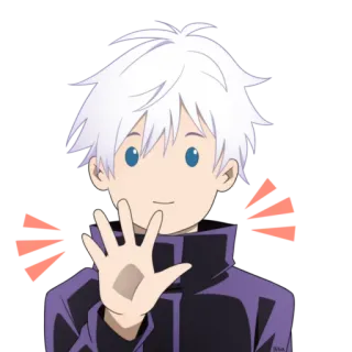 🙂 63baee88 Gojo Satoru Jujutsu Kaisen Anime, Gojo, Jujutsu Kaisen, Personagem, Saudação, Acenando telegram sticker
