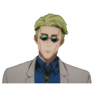 😐 97173acf Kento Nanami Jujutsu Kaisen Anime, Jujutsu Kaisen, Kento Nanami, Nanamin, Personagem, Loiro, Óculos telegram sticker