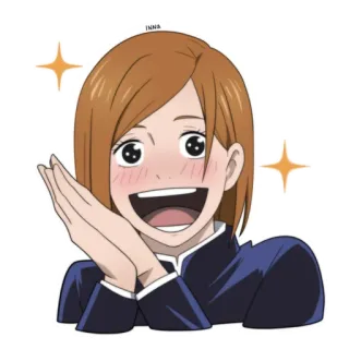 😍 991d7381 Nobara Kugisaki Jujutsu Kaisen Anime, Desenho animado, Sticker, Nobara, Kugisaki, Jujutsu Kaisen, Feliz telegram sticker