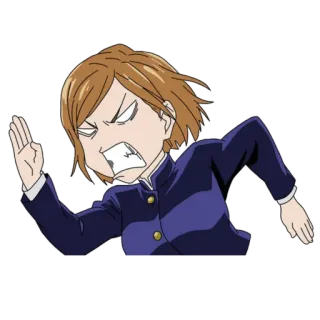 😠 d0fcc4a9 Nobara Kugisaki Jujutsu Kaisen Anime, Bravo, Sticker, Animação, Desenho animado, Nobara, Jujutsu Kaisen telegram sticker
