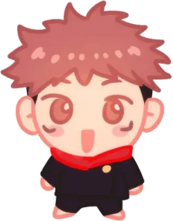 😮 0e3bcaac Yuji Itadori Jujutsu Kaisen 动漫, 漫画, Q版, 可爱, 虎杖悠仁, 咒术回战 whatsapp sticker