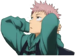 🙄 165a70d9 Yuji Itadori Jujutsu Kaisen 动漫, 漫画, 角色, 虎杖悠仁, 咒术回战 whatsapp sticker