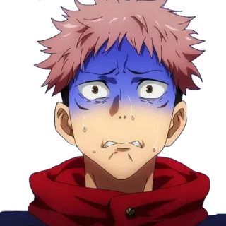 😨 8053dceb Yuji Itadori Jujutsu Kaisen 动漫, 漫画, 角色, 咒术回战, 虎杖悠仁 whatsapp sticker