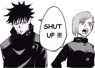 💢 866f7594 SHUT UP !!! 动漫, 漫画, 对话框 whatsapp sticker