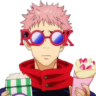😌 94bea329 ROCK 动漫, 眼镜, 摇滚, 食物, 角色, 娱乐 whatsapp sticker