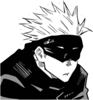 😕 fe083910 Gojo Satoru Jujutsu Kaisen 动漫, 漫画, 咒术回战, 五条悟, 角色, 粉丝创作 whatsapp sticker