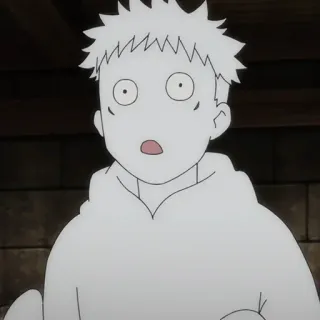 🎭 81d7f56a Anime, Sorprendido, Blanco, Sudadera con capucha, Impactado whatsapp sticker