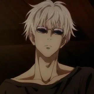 🎭 e55a75a3 Gojo Satoru Jujutsu Kaisen Anime, Manga, Pelo blanco, Gafas, Personaje whatsapp sticker