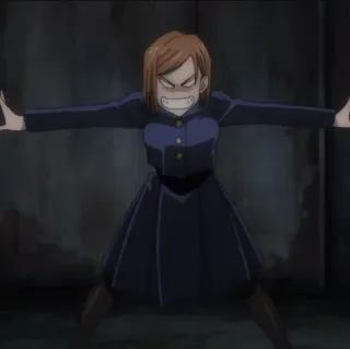 ☁️ 21903015 Nobara Kugisaki Jujutsu Kaisen Аниме, Jujutsu Kaisen, Нобара Кугисаки, Наклейка, Мультфильм, Персонаж whatsapp sticker