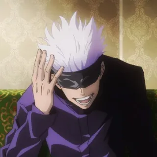 ☁️ 21d6505e Gojo Satoru Jujutsu Kaisen Аниме, Манга, Годжо Сатору, Магическая битва, Персонаж whatsapp sticker